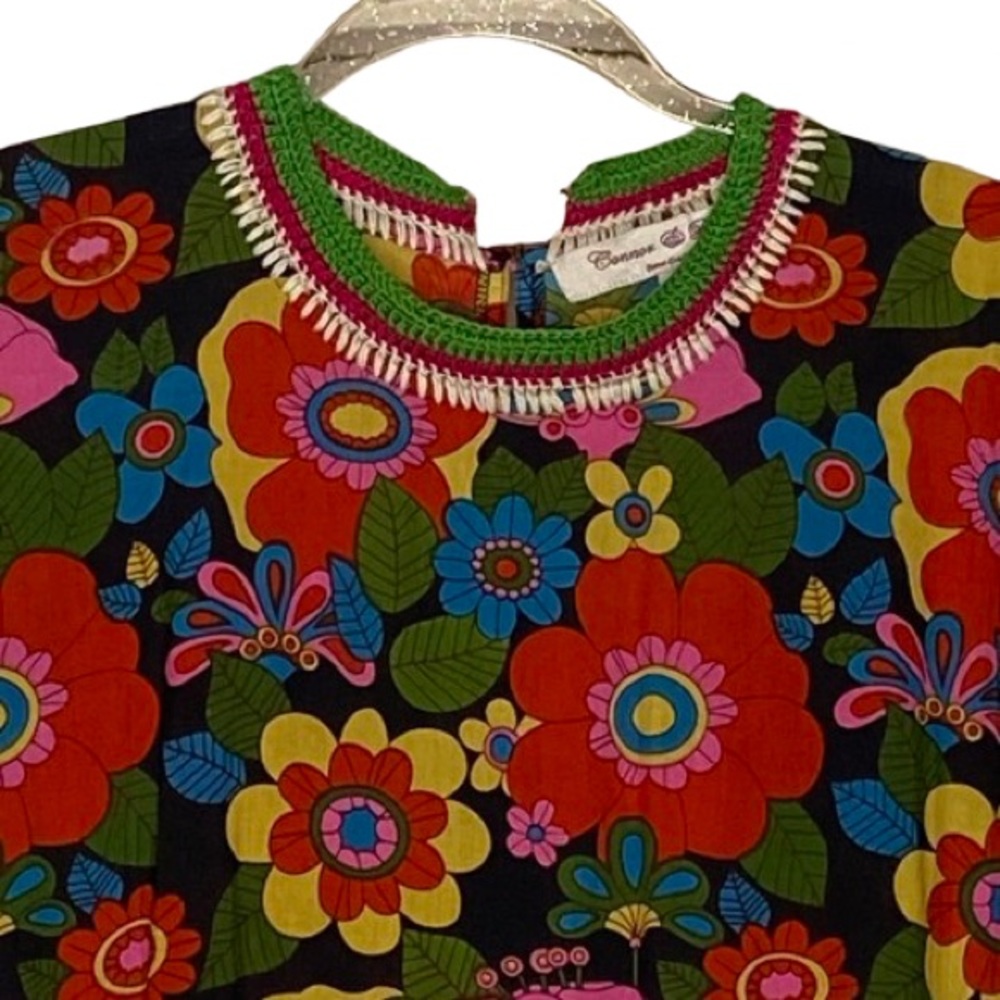 Connor & Blake Women’s Maxi Dress Cotton Size L Floral Crochet Boho All Seasons - Picture 4 of 9